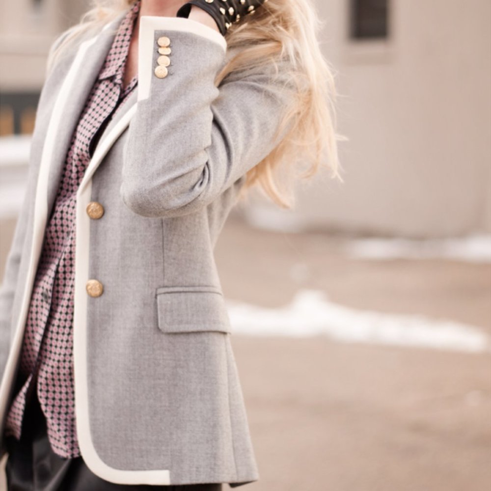 GUC J.Crew Tipped Blazer